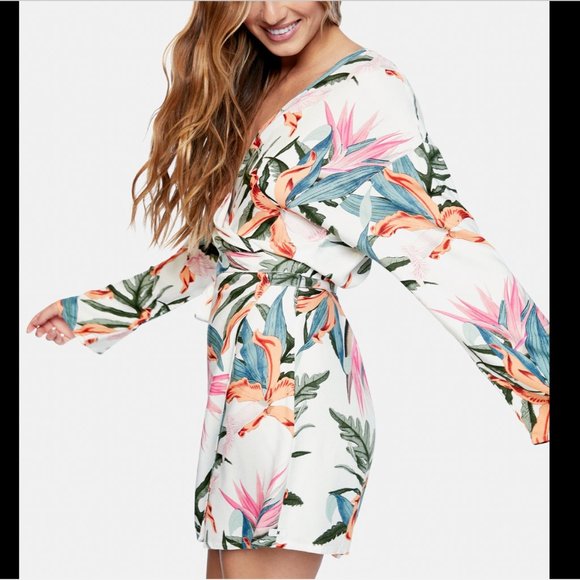 Floral Wrap Dress XL - Picture 2 of 5